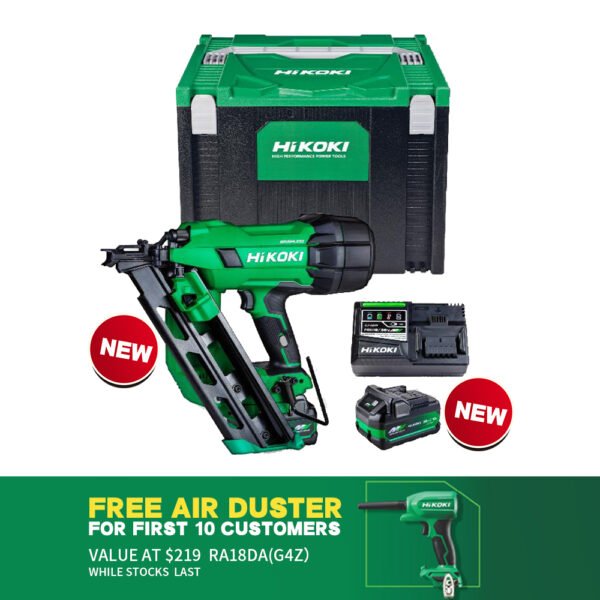 NR1890DCA(GMZ )  HiKOKI 18V CORDLESS FRAMING NAILER KIT 2 X BSL36A18X BATTERIES