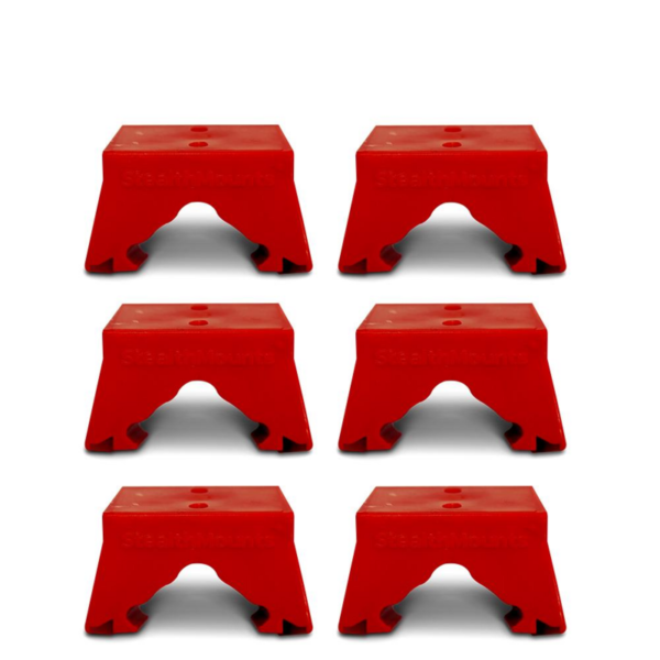 StealthMounts BM-MW12-RED-6 M12 Milwaukee 6-Pack Red Battery Mounts