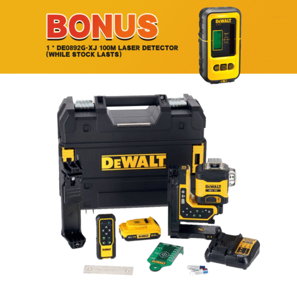 Dewalt DCLE34035D1-XE 18V 3X360 REMOTE CONTROL GREEN  LASER