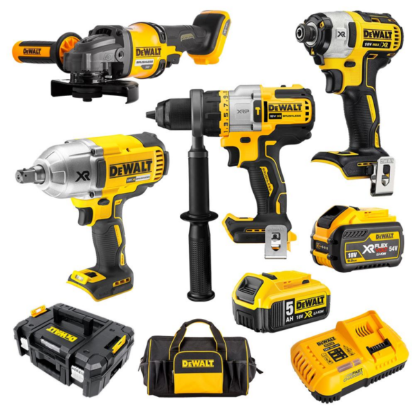 DeWalt DCZ441P1X1T-XE 18V-54V 9.0Ah/5.0Ah FlexVolt XR Li-Ion Cordless Brushless 4pce Combo Kit