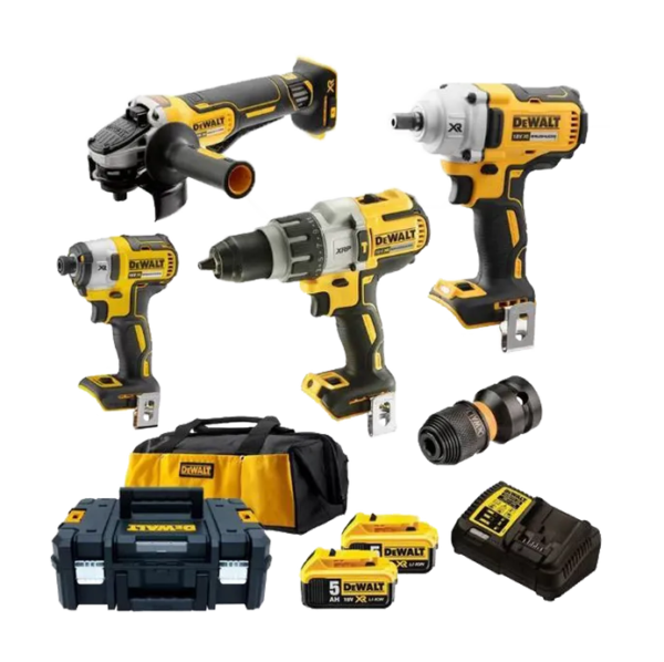 Dewalt DCK496P2-XE 18V XR Li-Ion 4PC Kit 5.0Ah