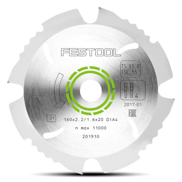 Festool 201910 DIAMOND SAW BLADE 160X2,2/1,6X20 DIA4