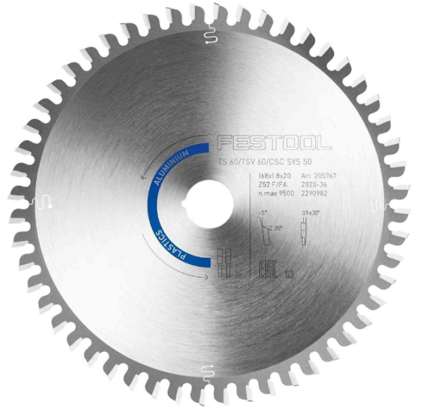 Festool 205767 SPECIAL SAW BLADE 168×1.8×20 F/FA