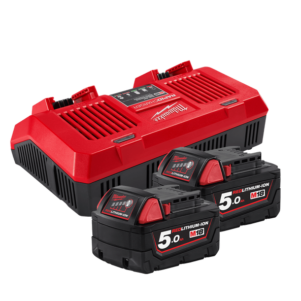Milwaukee M18SPD502B M18™ REDLITHIUM™-ION 5.0AH DUAL BAY STARTER PACK
