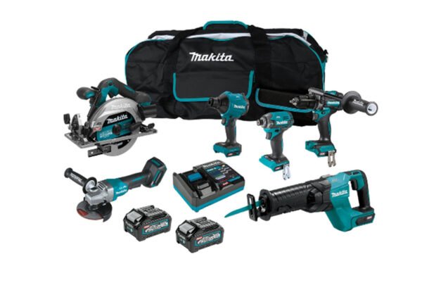 Makita – DK0204G601 – 40V Max XGT Brushless 6-Pc.Combo (4.0Ah) Kit