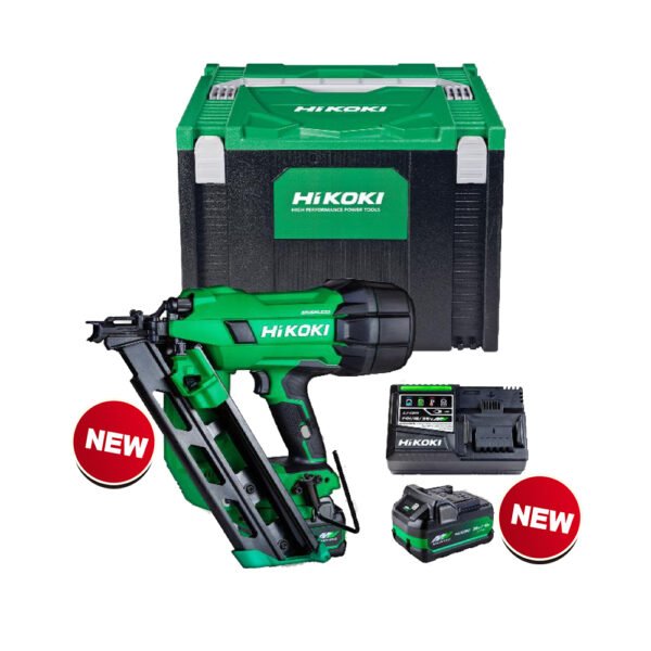 NR1890DCA(GMZ )  HiKOKI 18V CORDLESS FRAMING NAILER KIT 2 X BSL36A18X BATTERIES