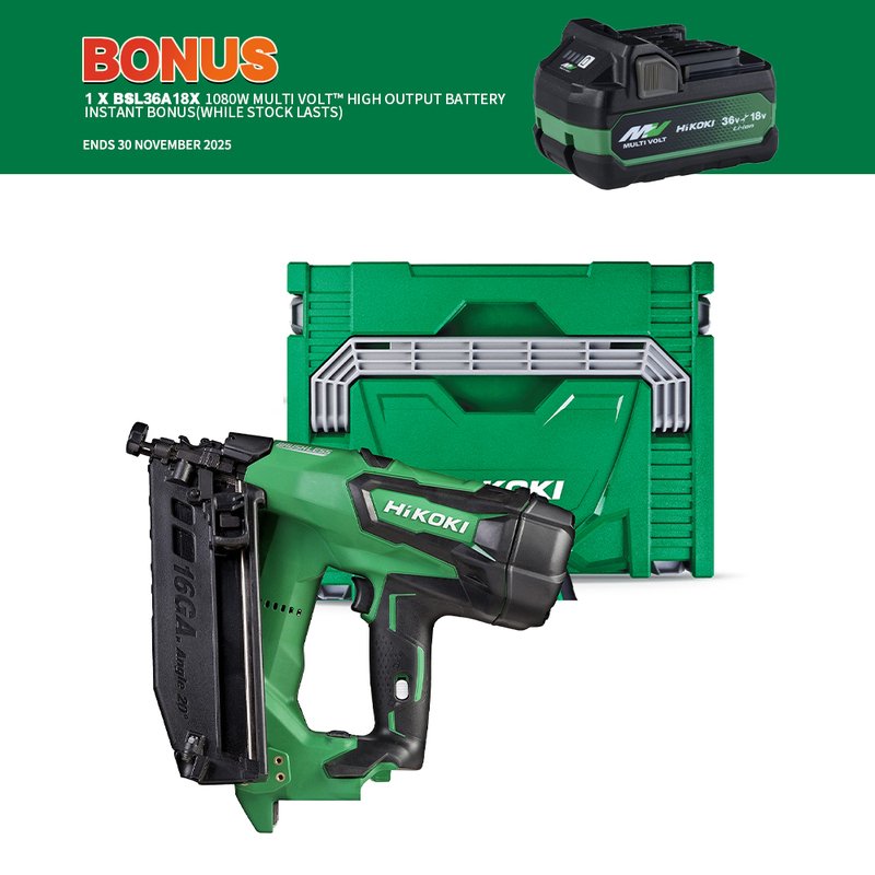 Hikoki 小枪裸机 NT1865DA(G4Z) 16GA ANGLED BRADDER NAILER BARE TOOL/SKIN ONLY